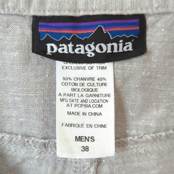 Patagonia Back Step Classic Lightweight Hemp & Organic Cotton Shorts Gray 38 - Picture 4 of 12